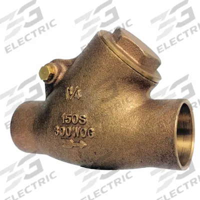 MILWAUKEE VALVE Swing Y Check Valve: Swing, Y-Style Valve Body, 2 in Pipe Size, Sweat x Sweat - Bronze Y Swing Check Valves