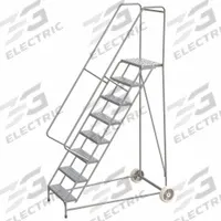 BALLYMORE Wheelbarrow Ladder: 6.7 ft Platform Ht, Assembled, Aluminum, 350 lb Load Capacity - Max (MPN WLARTR108246). Key specifications — attr1051219: Gray; attr1051213: BALLYMORE; attr1051229: Double Handrails; attr1085465: None.