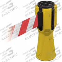 Barrier Tape: Blank, 3/4 ft Overall Ht, 9 in Belt Ht, Plastic, 11 7/8 ft Max Belt Lg, Plastic (MPN TC114-35-MAX-NO-D3X-C). Key specifications — Belt Color: White; Belt Housing Color: Yellow; Brand: TENSABARRIER; For Use With Product Type: Traffic Cones; Legend: Blank.