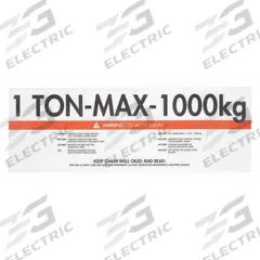 CM Capacity Label: 2,000 lb Compatible Load Capacity, 35201. Key specifications — Manufacturer Part Number: 35201.