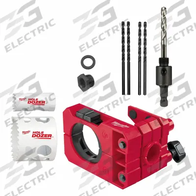 MILWAUKEE Hole Saw Kit: 11 Pieces, 1 5/8 in Max. Cutting Dp, Bi-Metal - Multi-Material-Cutting Hole Saw Kits