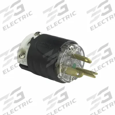 PASS & SEYMOUR Straight Blade Plug: Hospital Grade, 6-20P, 250V AC, 20 A - General Purpose Plugs