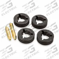 MILLER ELECTRIC Drive Roll Kit: 4-Roll, 5/64 in, V-Knurl, 50 Series (MPN 046796). Key specifications — For Welder Series: Millermatic 350P; For Wire Feeder Series: R-115; For Wire Type: Flux-Cored; Brand: MILLER ELECTRIC; Manufacturer Part Number: 046796.