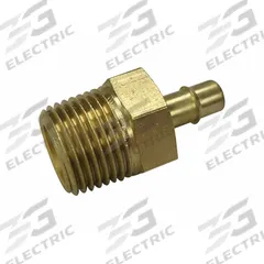 MEM-CO Barbed Fitting Adapter: 3/8 in Pipe x 1/16 in ID Size, MNPT x Barbed, Brass, Beaded Barb (MPN 3/8B1). Key specifications — Brand: MEM-CO.