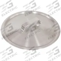 CRESTWARE Sauce Pan Cover: 2.5 qt Compatible Pot Capacity, Aluminum, NSF Certified (MPN PANC2). Key specifications — NSF Certified: Yes; Body Material: Aluminum; Brand: CRESTWARE; Handle Material: Aluminum; Handle Type: Riveted; Material: Aluminum.