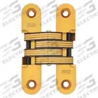 SOSS Concealed Hinge: Brass, 4 5/8 in Leaf Ht, 1 in Leaf Wd, Full Mortise Mounting, 2 Holes per Leaf (MPN 216US4). Key specifications — Material: Brass; Brand: SOSS; Finish: Satin Brass, Clear Coated.