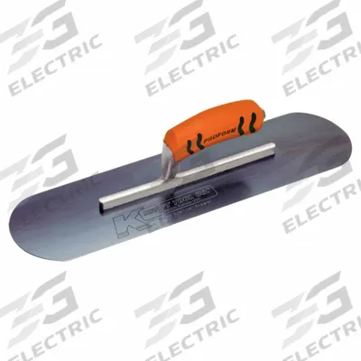 KRAFT TOOL Pool Trowel: Blade Material Blue Steel, Blade Shape Round, 5 in Blade Wd - Swimming Pool Trowels