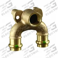 VIEGA PROPRESS Crimp Double Drop Elbow Fitting: 1 in CTS x 1 in CTS x 1/2 in Pipe size, Bronze (MPN 78803). Key specifications — Brand: VIEGA PROPRESS; Broad - Material for Bullet: Copper Or Bronze; Brand - Broad: VIEGA.