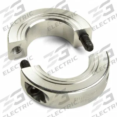 RULAND MANUFACTURING Balanced Shaft Collar: 2-Piece, Metric, Round, Clamp-On, 12 mm Bore Dia - Aluminum Balanced Shaft Collars