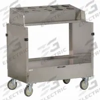 LAKESIDE Flatware Cart: 39 3/4 in Overall Ht, 36 1/4 in Overall Lg, 22 1/4 in Overall Wd, Gray (MPN 403). Key specifications — Manufacturer Part Number: 403; NSF Certified: No; Caster Type: Swivel; Material: Stainless Steel; Color: Gray; Product Type: Flatware Cart; Brand: LAKESIDE.