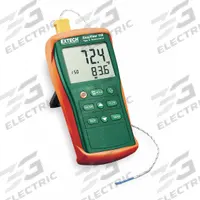 EXTECH Thermocouple Thermometer: -58°F to 1,999°F, For Type K Thermocouple Type, -58°F to 1,999°F (MPN EA11A-NIST). Key specifications — Testing Functions: Min/Max Temperature; Accuracy: ±0.3 % + 2 °F/1 °C; Brand: EXTECH.