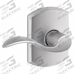 SCHLAGE RESIDENTIAL Door Lockset: Passage Lever Locksets, Chrome, ADA Compliant (MPN F10 ACC 626 GRW). Key specifications — Ligature Resistance: Not Ligature-Resistant; Brand: SCHLAGE RESIDENTIAL; Lockset Function ANSI Code: F75; Visual Indicator Message: No Message; Lockset Style: Greenwich; ADA Compliant: Yes; Finish: Satin Chromium-Plated : Brass.
