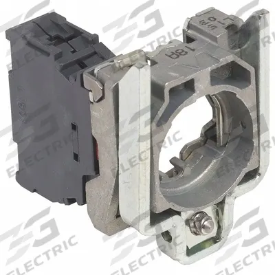 SCHNEIDER Contact Block: 22 mm Panel Mounting Size, 1NC, Momentary - Contact Blocks