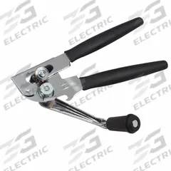 SWING-A-WAY Can Opener: Silver/Black, Stainless Steel, 9 in Overall Lg, 6080FS10, Black. Key specifications — Brand: SWING-A-WAY; Material: Stainless Steel; Manufacturer Part Number: 6080FS10; Color: Silver/Black.