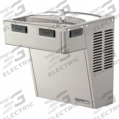 HALSEY TAYLOR Drinking Fountain: On-Wall, 26 5/16 in Ht, Front Pushbar/Side Pushbar - On-Wall Single Drinking Fountains