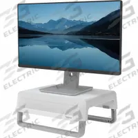 BREYTA Monitor Stand: White, 5 7/8 in Max Ht, 3 1/4 in Min Ht, 14 in Overall Wd, 12 in Overall Dp (MPN 100098565). Key specifications — attr991949: BREYTA; attr991954: Monitors.