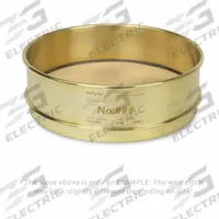 ADVANTECH Standard Brass Cloth Test Sieve: Brass, 8 in Outside Dia, 2 5/8 in Ht (MPN 30BB8F). Key specifications — Screen Material: Brass; Brand: ADVANTECH; Frame Material: Brass; Standards: ASTM E11; US Standard Screen Size: #30.