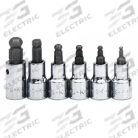 SK PROFESSIONAL TOOLS Socket Bit Set: 1 - 25 Pieces, 3/8 in Drive Size, 6 Pieces, 8 in Overall Lg (MPN 19766). Key specifications — attr1216280: Replaceable Insert; attr1216283: SK PROFESSIONAL TOOLS; attr1225718: 5/32 in to 3/8 in; attr1227491: 3/8 in.