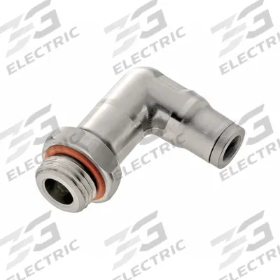 LEGRIS Push-Fit Elbow Fitting: 5 mm Pipe x 6 mm OD Size, Metric x Push-to-Connect - Stainless Steel Tube Fittings
