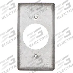 RACO Electrical Box Cover: 1 Gangs, Open, 1/16 in Raised Ht, For Rectangular Box Shape (MPN 863). Key specifications — Brand: RACO; For Box Shape: Rectangular; Material: Galvanized Zinc; Cover Design: Open.