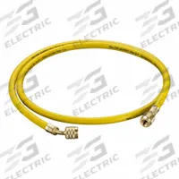 YELLOW JACKET Hose,Yellow: 5 ft Lg, 45° Angle, Yellow, Nylon, Single Hose, Anti-Blowback Valve (MPN 30260). Key specifications — Brand: YELLOW JACKET; Includes Valve: Yes.
