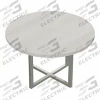 MIRELLA Conference Table: Circle, Fiberboard, White Ash, 29 1/2 in Overall Ht, 42 in Overall Dia (MPN MR42RWAH). Key specifications — attr987891: Traditional Leg; attr987894: Fiberboard; attr987867: Steel; attr987857: MIRELLA; attr987872: Steel.