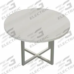 MIRELLA Conference Table: Circle, Fiberboard, White Ash, 29 1/2 in Overall Ht, 42 in Overall Dia (MPN MR42RWAH). Key specifications — attr987891: Traditional Leg; attr987894: Fiberboard; attr987867: Steel; attr987857: MIRELLA; attr987872: Steel.