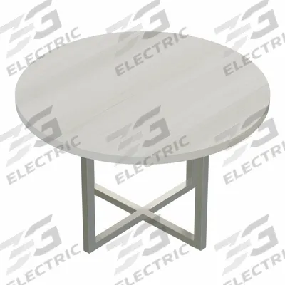 MIRELLA Conference Table: Circle, Fiberboard, White Ash, 29 1/2 in Overall Ht - Round Conference Tables