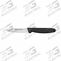 DEXTER RUSSELL Paring Knife: Honed, 8 in Overall Lg, Steel Blade, Sanitary Polypropylene Handle (MPN 31611B). Key specifications — Sub-brand: Basics; Brand: DEXTER RUSSELL; Blade Material: Steel; Blade Type: Honed; Handle Color: Black; Handle Material: Sanitary Polypropylene; Knife Type: Paring Knife; NSF Certified: Yes.
