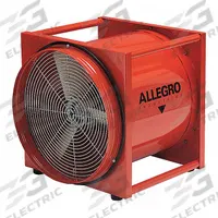 ALLEGRO Confined Space Blower: 115/208 to 230 V AC, 16 in Duct Dia, 1 1/2 hp Horsepower, Orange (MPN 9515-50EX). Key specifications — Brand: ALLEGRO; Operating Voltage: 120/208 to 240 V AC.
