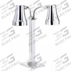 SPRING USA Heat Lamp: 2 Bulbs, 27 in Overall Ht, 7 9/10 in Overall Wd, 10 7/10 in Dp, Brushed (MPN 2792-5). Key specifications — Product Type: Pivot Head Heat Lamp; Brand: SPRING USA; Finish: Brushed; Material: Stainless Steel; NSF Certified: No.