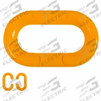 APPROVED VENDOR Chain Link for Plastic Chain Barrier: Orange, 2 1/50 in Overall Lg, Polyethylene (MPN 50712-10). Key specifications — Material: Polyethylene.