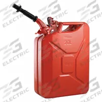 WAVIAN Gas Can: 5.3 gal Capacity, Gasoline, Steel, Red (MPN JC0020RVS). Key specifications — Brand: WAVIAN; Compatible Fuel: Gasoline.
