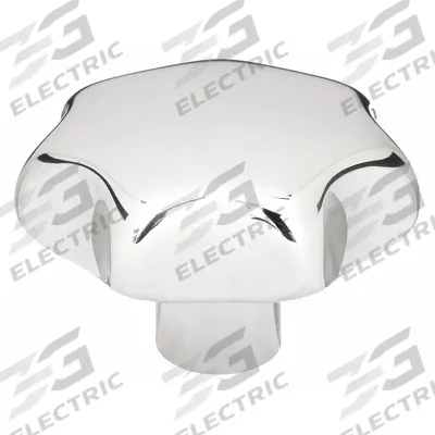 KIPP Hand Knob: 7 Point, Stainless Steel, 1/2 mm Hole Dia, 22 mm Hole Dp - Corrosion-Resistant 7-Arm Knobs with Unthreaded Hole