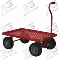 APPROVED VENDOR Wagon Truck: 1,200 lb Cap, 36 in L x 24 in W x 11 1/8 in H Deck, T-Shaped, Red (MPN 5WTP-2436-LU-10SPN-17T). Key specifications — Brand: APPROVED VENDOR; Color: Red.