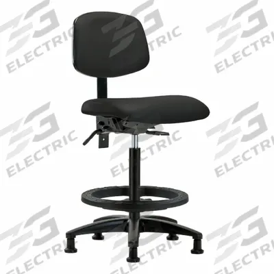 APPROVED VENDOR Ergonomic Chair: Vinyl, Armless, Ht Range 25 in to 34 1/2 in, 18 1/2 in Seat Wd - Vinyl Lab Chairs