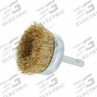 APPROVED VENDOR Cup Brush: Crimped Brass, 1 3/4 in Brush Dia, 1/4 in Shank, 0.012 in Fill Dia (MPN 66254443239). Key specifications — attr976274: APPROVED VENDOR.