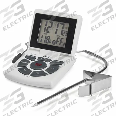 CDN Combo Probe Thermometer/Timer/Clock: Candy/Roast/Oven Test/Food Safety, LCD - Thermometer & Timer Combinations