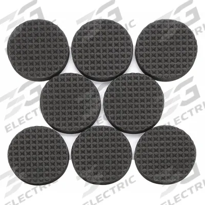APPROVED VENDOR Furniture Pads: Ethylene Vinyl Acetate, Round, Black - Textured Pads