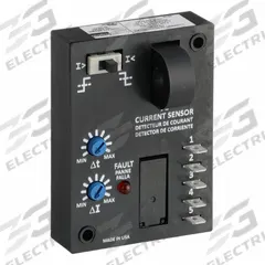 DAYTON Adjustable Current Sensing Relay: Surface Mounted, 10 A Current Rating, 24V AC, Tab (MPN 15V826). Key specifications — Electrical Connection: Quick Connect Tabs; Monitored Parameters: Undercurrent; Mounting Style: Surface; Status Indicator: LED Indicator; Trip Point: 5 to 50 A; Trip Point Type: Adjustable; Brand: DAYTON.