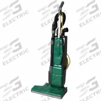 BISSELL COMMERCIAL Upright Vacuum Cleaner: 18 in Cleaning Path Wd, 89 cfm Air Flow, 23.3 lb Wt, HEPA (MPN BGU1800T). Key specifications — Color: Green; Vacuum Motor Type: Brushed; Includes Onboard Hose: Onboard Hose Included; Head Height Adjustment: 10; Brand: BISSELL COMMERCIAL; Drive Belt: Mechanical Clutch; Includes: Dusting Brush; Independent Brush Motor: Yes.