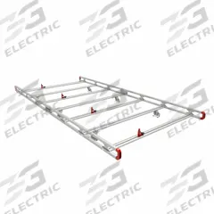 WEATHER GUARD Van Ladder Rack: Aluminum, 10 1/4 in Overall Ht, 147 in Overall Lg, 73 in Overall Wd (MPN ASRL001). Key specifications — Includes: Tie-Down Points; Material: Aluminum; Finish: Powder-Coated; Brand: WEATHER GUARD; Color: White.