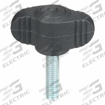 KIPP Hand Knob: Wing, Plastic w/ Steel Thread, #10-32 Thread, 20 mm Thread Lg - Wing Knobs with Threaded Stud