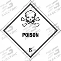 JJ KELLER DOT Container Label: Poison, 4 in x 5 1/4 in, 4 in Label Ht, 5 1/4 in Label Wd, 500 PK (MPN 608). Key specifications — Brand: JJ KELLER; Message: Poison.