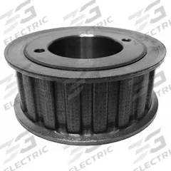 APPROVED VENDOR Timing Belt Pulley: Trapezoidal, Bushed, For H Timing Belt Section, For 1 in Belt Wd (MPN 22HP100). Key specifications — Brand: APPROVED VENDOR; Tooth Profile: Trapezoidal; Finish: Black Oxide; For Bushing Type: Split Taper.