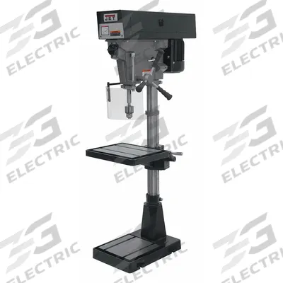 JET Floor Drill Press: Belt Drive, Variable Speed, 375 RPM – 5,000 RPM - Floor Stand Drill Presses with Manual Downfeed