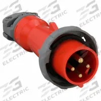 HUBBELL Pin and Sleeve Plug: Orange, 125/250V AC, Single Phase, 20 A, 3 Pole, 4 Wire, IEC Grounding (MPN HBL420P12W). Key specifications — Brand: HUBBELL.