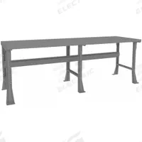 TENNSCO Workbench: Fixed Ht, Steel, 96 in x 30 in, 4,000 lb Overall Load Capacity, Gray (MPN WB-1-3096S). Key specifications — Brand: TENNSCO.