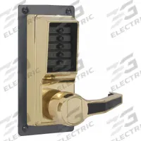 KABA SIMPLEX Mechanical Push Button Lockset: ADA Compliant, Brass (MPN LRP1010-03-41). Key specifications — Product Type: Mechanical Push Button Lockset; Manufacturer Part Number: LRP1010-03-41; Key Override Options: None.
