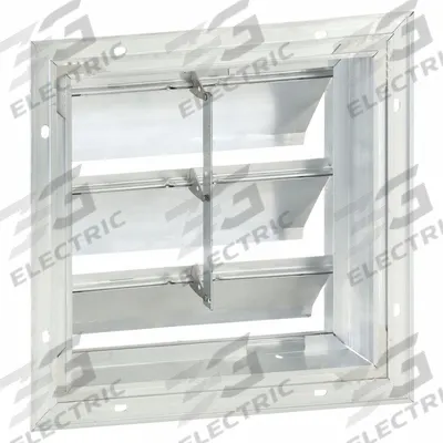 Dayton 15"H-W 6.5"L Extrd Alu Backdraft Dampr: For 12 in Fan, Single Panel, 15 in H - Wall-Mount Backdraft Dampers